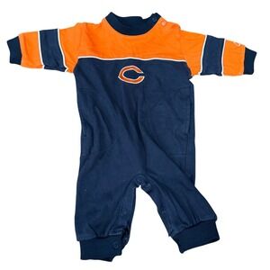 Vintage Chicago Bears Romper NFL Reebok Baby 6-9 Months Football Outfit Blue